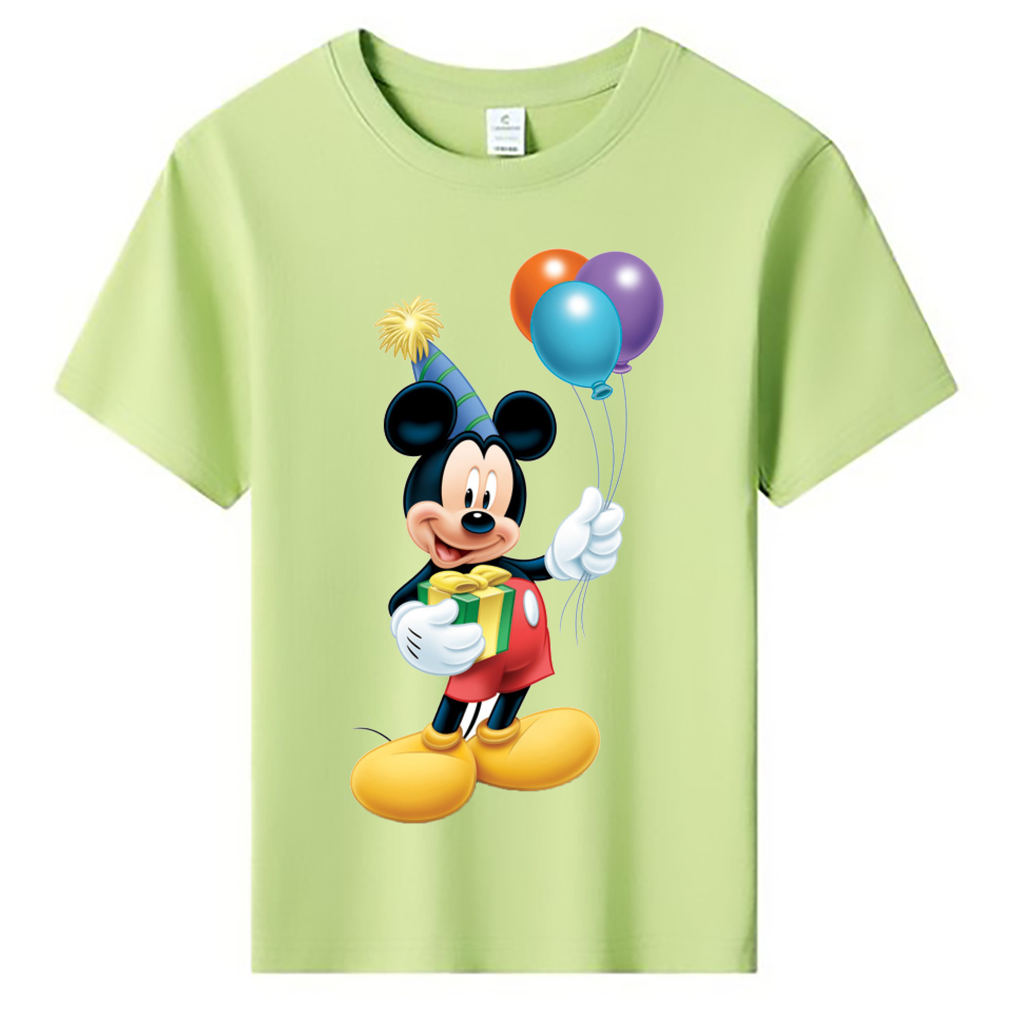 ミッキーマウス Mickey Mouse 綿100％キッズTシャツ（フロントプリント）